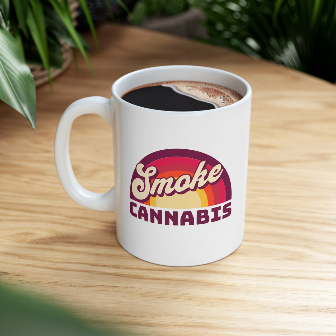 Smoke Cannabis Retro Mug 11oz - Ken Ahbus