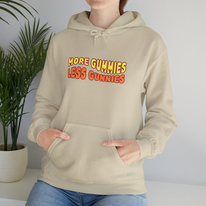 More Gummies Less Gunnies Hooded Sweatshirt - Ken Ahbus