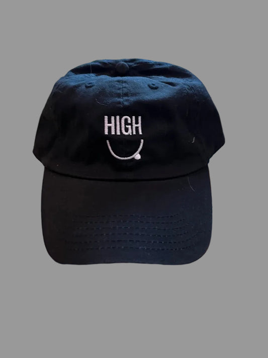 high dad hat black