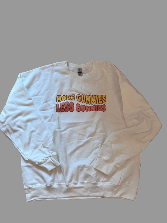 more gummies less gunnies (white)